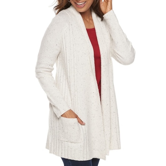 NWT CROFT & BARROW Size XXL Ivory Cardigan Sweater - Picture 7 of 7